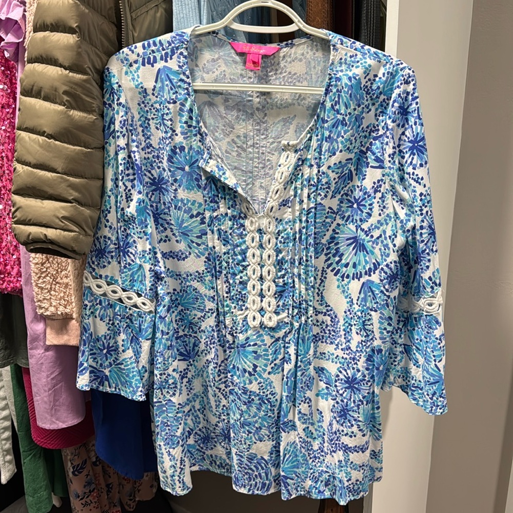 Lilly Pulitzer 3/4 sleeve blouse